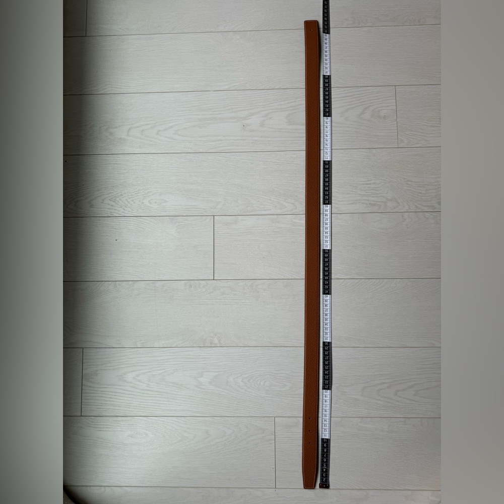 Hermès Reversible Togo Leather Strap Belt Black / Tan 95 cm - Picture 13 of 14
